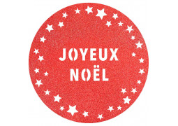 Confettis de table Joyeux Noël - lot de 6 - Rouge