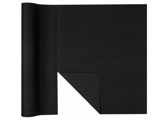 Chemin de table intissé noir 40cmx25m - Décoration de table
