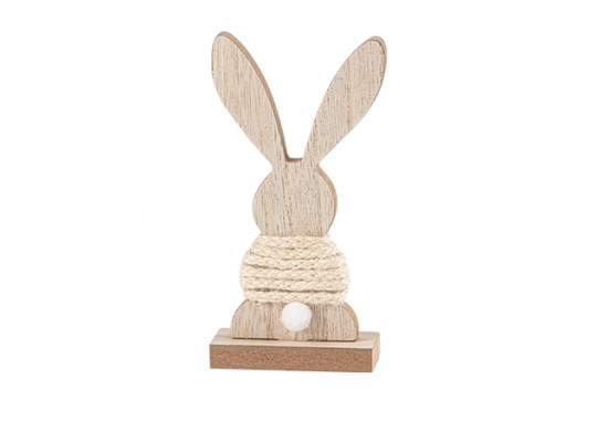 Lapin bois et jute à poser