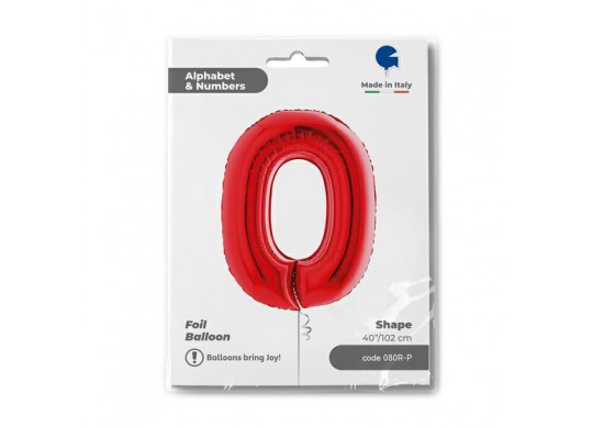 Ballon aluminium 0 rouge