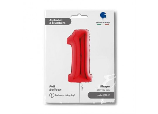 Ballon aluminium 1 rouge