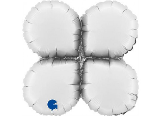 Base ballon aluminium ronde blanche PM