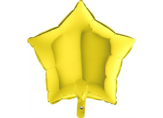 Ballon aluminium étoile jaune