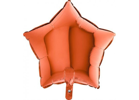 Ballon aluminium étoile orange