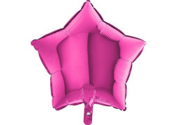 Ballon aluminium étoile fuschia