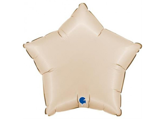 Ballon aluminium étoile crème mat