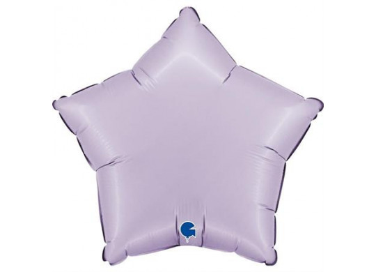 Ballon aluminium étoile lilas mat