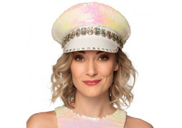 Casquette Sandy sequins blanc