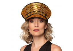 Casquette sequins or