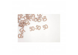 Confettis de table 50 bois rose gold