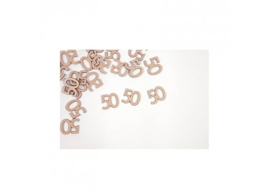 Confettis de table 50 bois rose gold