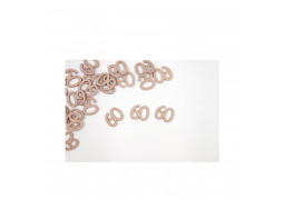 Confettis de table 60 bois rose gold