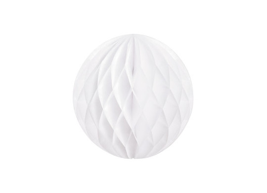 Boule en papier alvéolée blanc 20cm