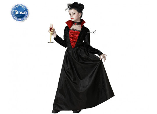 Costume enfant vampire robe longue noire