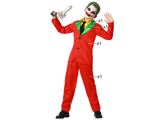 Costume enfant joker rouge