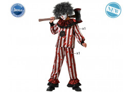 Costume enfant clown rouge/blanc