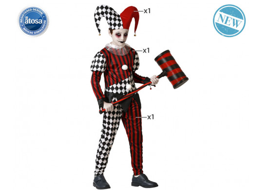 Costume enfant arlequin d'Halloween