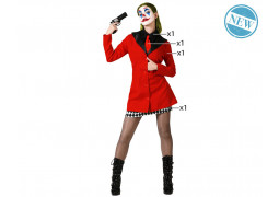 Costume femme Joker veste rouge