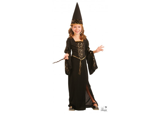 Costume enfant magicienne robe noire