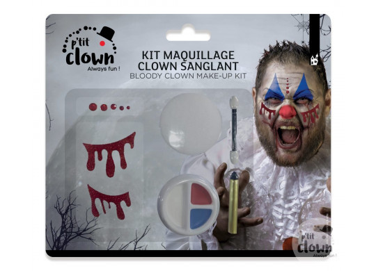 Kit maquillage clown sanglant