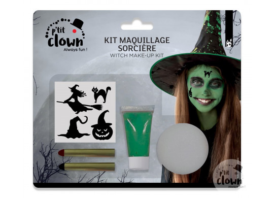 Kit maquillage enfant sorcière verte