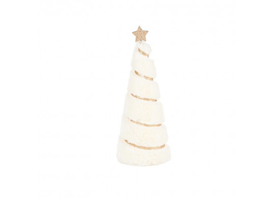 Sapin moumoutte blanc liseré or 23,5cm