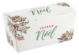 Ballotin chocolat Joyeux Noël houx x5