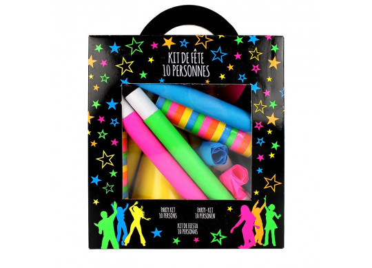 Cotillons 10 personnes luxe fluo UV