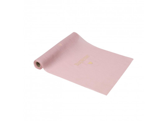 Chemin de table mousseline bapteme rose