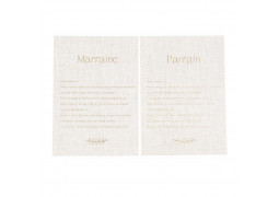 Cartes parrain/marraine communion lin x2