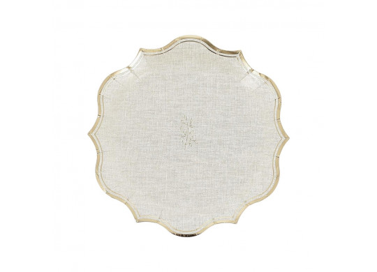 Assiettes GM communion lin x8