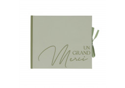 Livre d'or un grand merci vert de gris