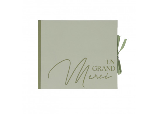 Livre d'or un grand merci vert de gris