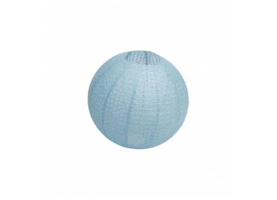 Lampion papier ajourée bleu acier