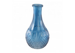 Vase verre Catherine bleu denim