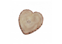 Rondin bois coeur 23x3cms