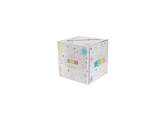 Tirelire anniversaire festicolor blanc