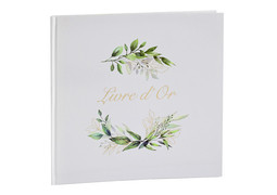 Livre d'or feuillage vert