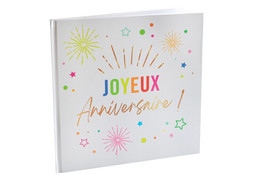 Livre d'or anniversaire festicolor blanc