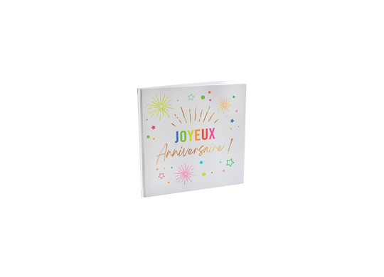 Livre d'or anniversaire festicolor blanc