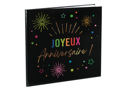 Livre d'or anniversaire festicolor noir