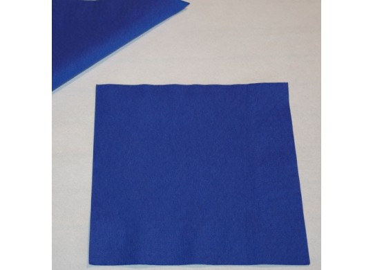 16 serviettes en papier bleu marine et dorure - 33 x 33 cm