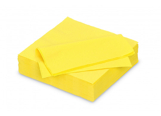 Serviette papier jaune citron - Décoration de table